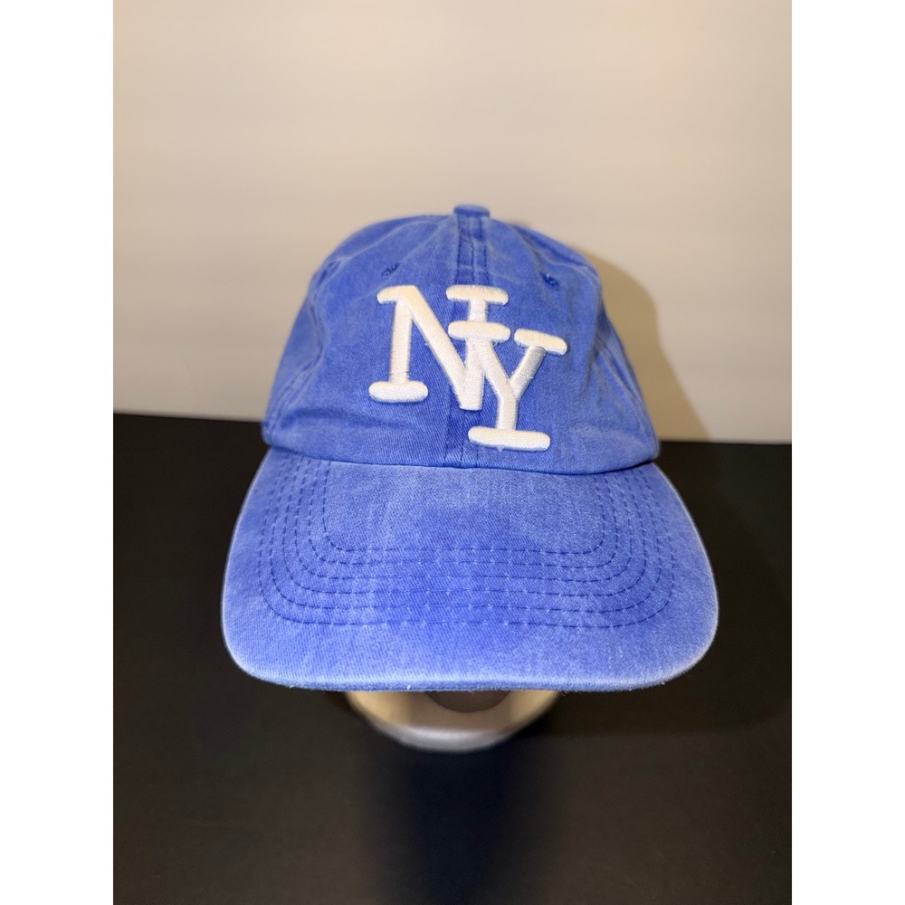 Tian Tian New York Blue Faded Baseball Cap NY Embroidered Adjustable Dad Hat